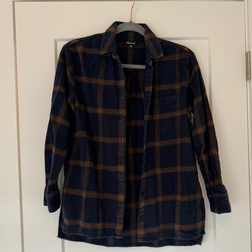 Madewell Navy flannel